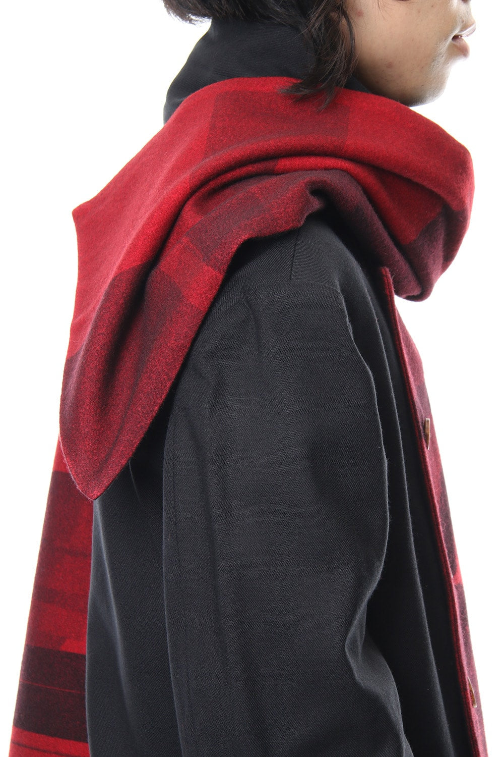 Red flannel scarf jacket