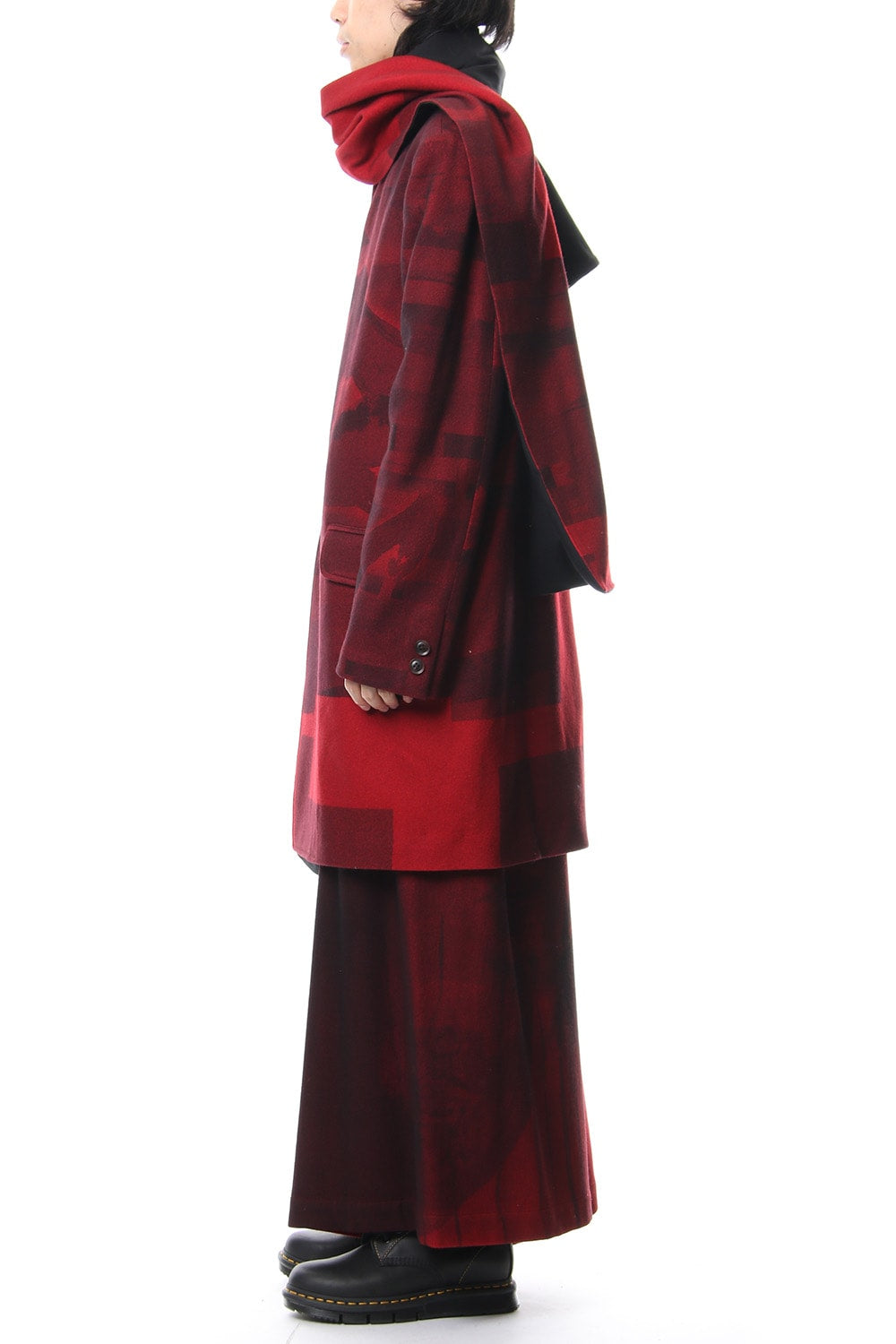 Red flannel scarf jacket