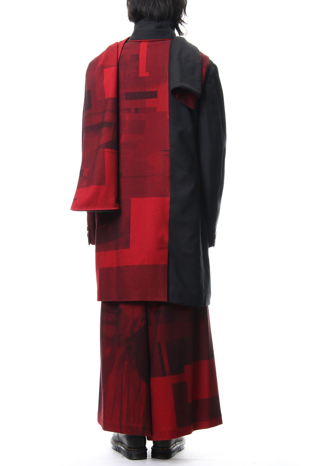 Red flannel scarf jacket