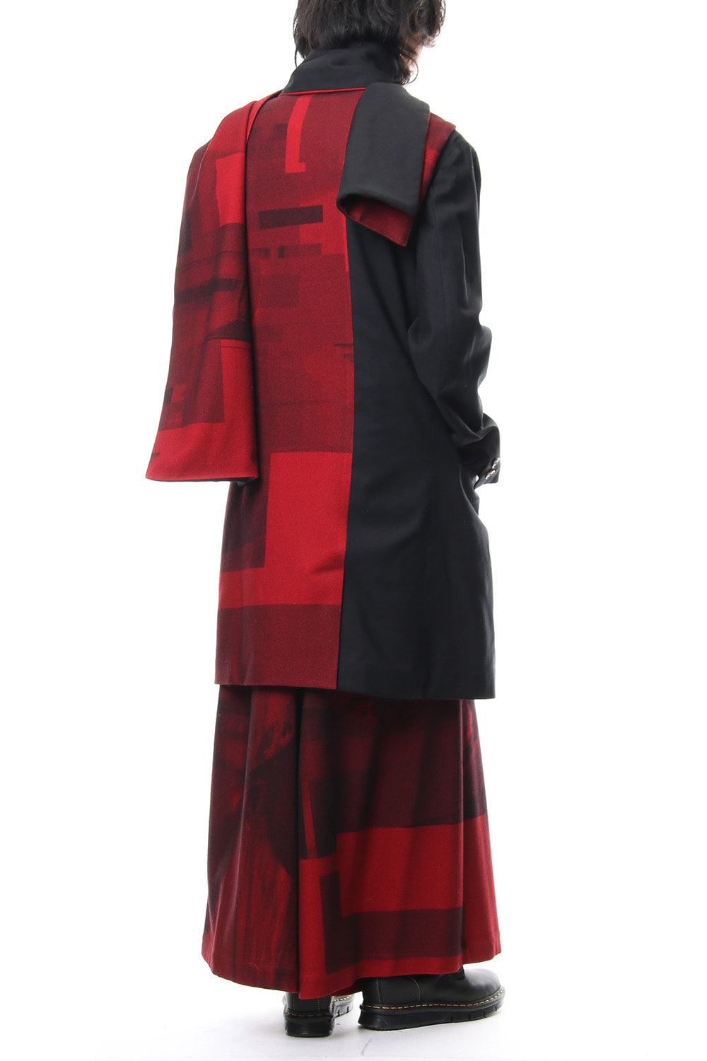 Red flannel scarf jacket