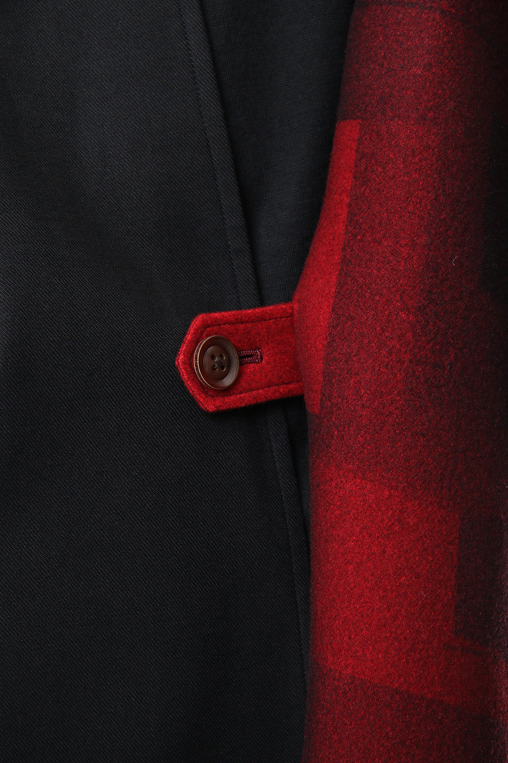 Red flannel scarf jacket