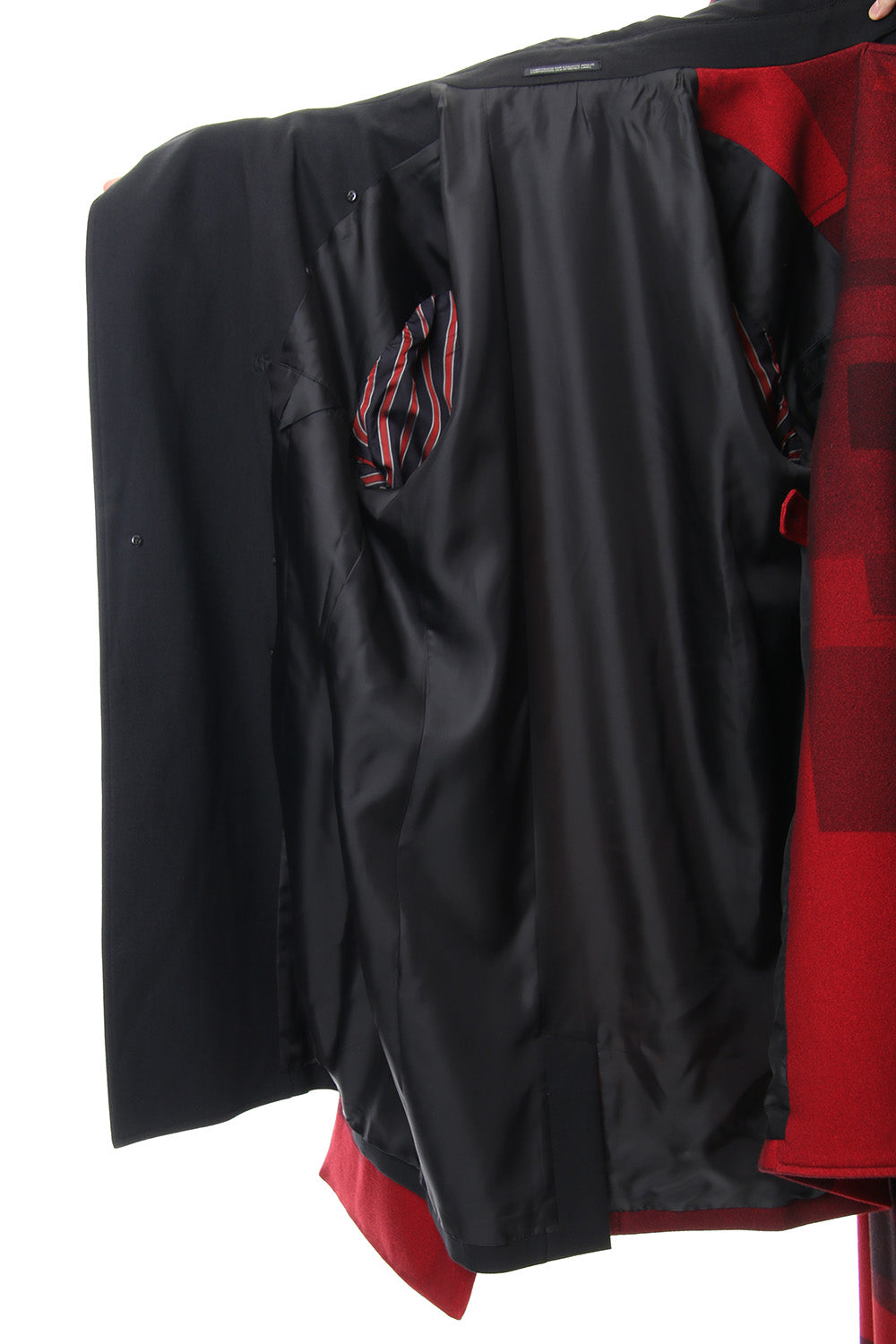 Red flannel scarf jacket