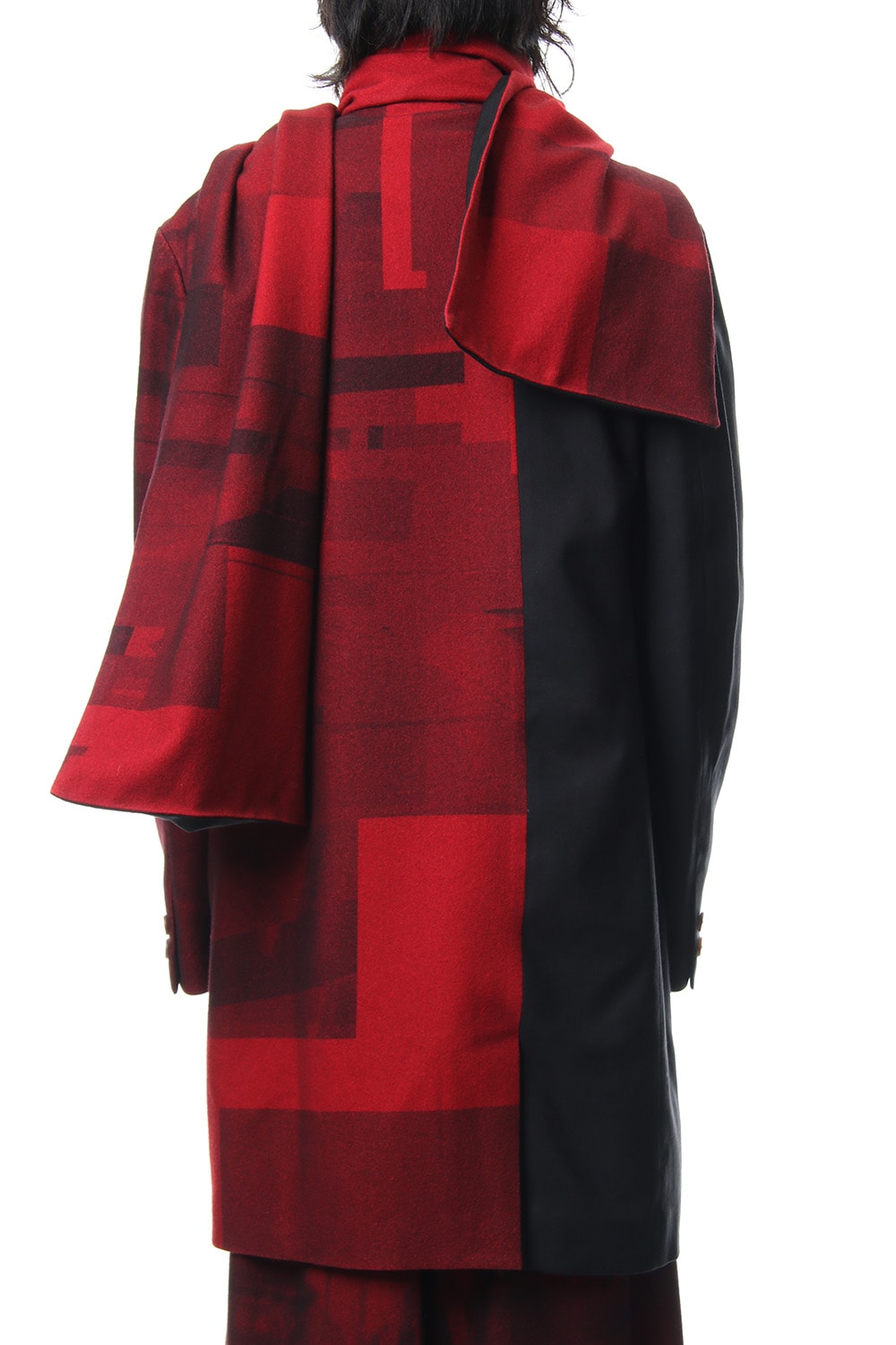 Red flannel scarf jacket