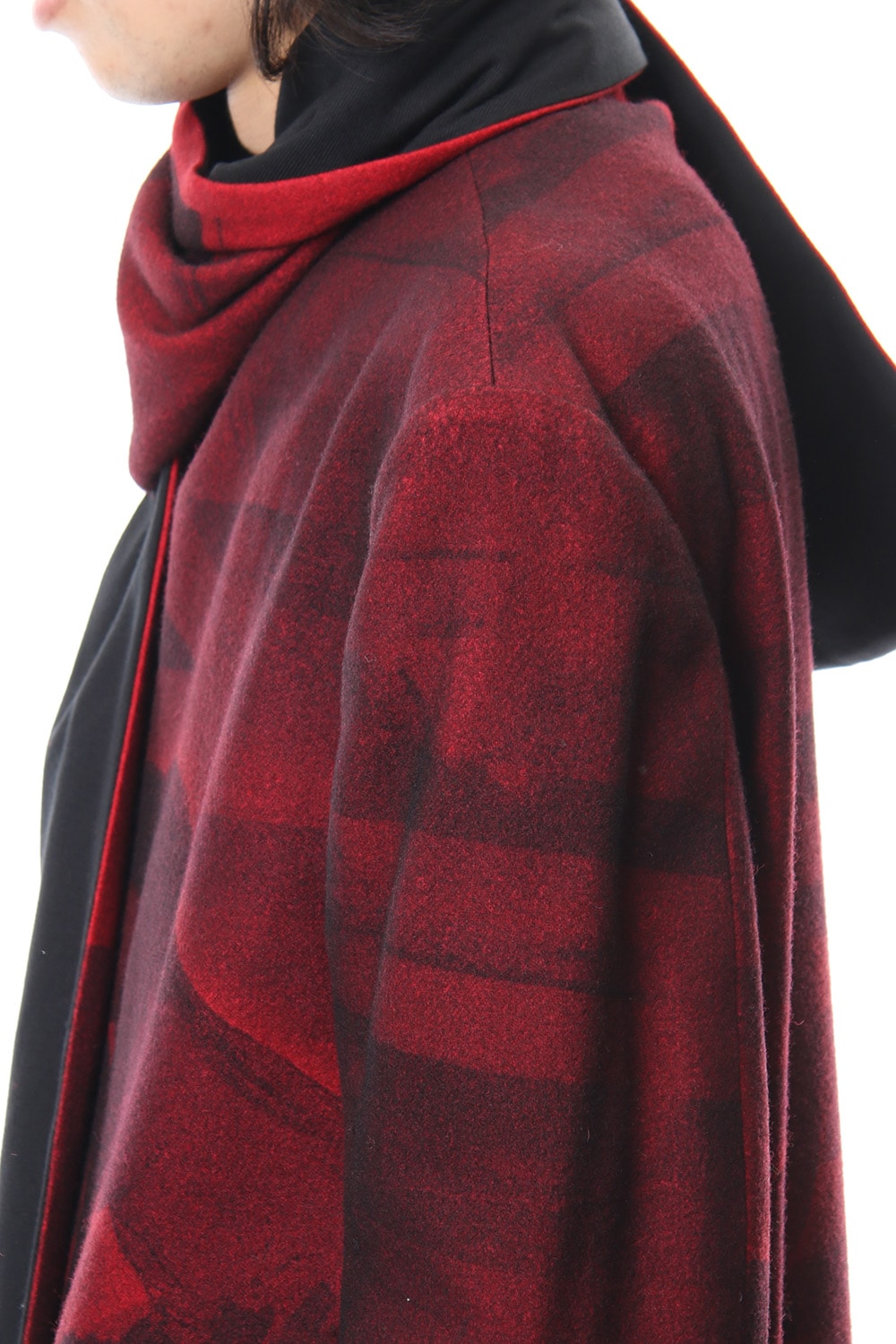 Red flannel scarf jacket