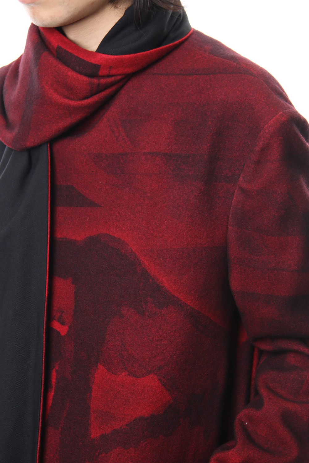 Red flannel scarf jacket