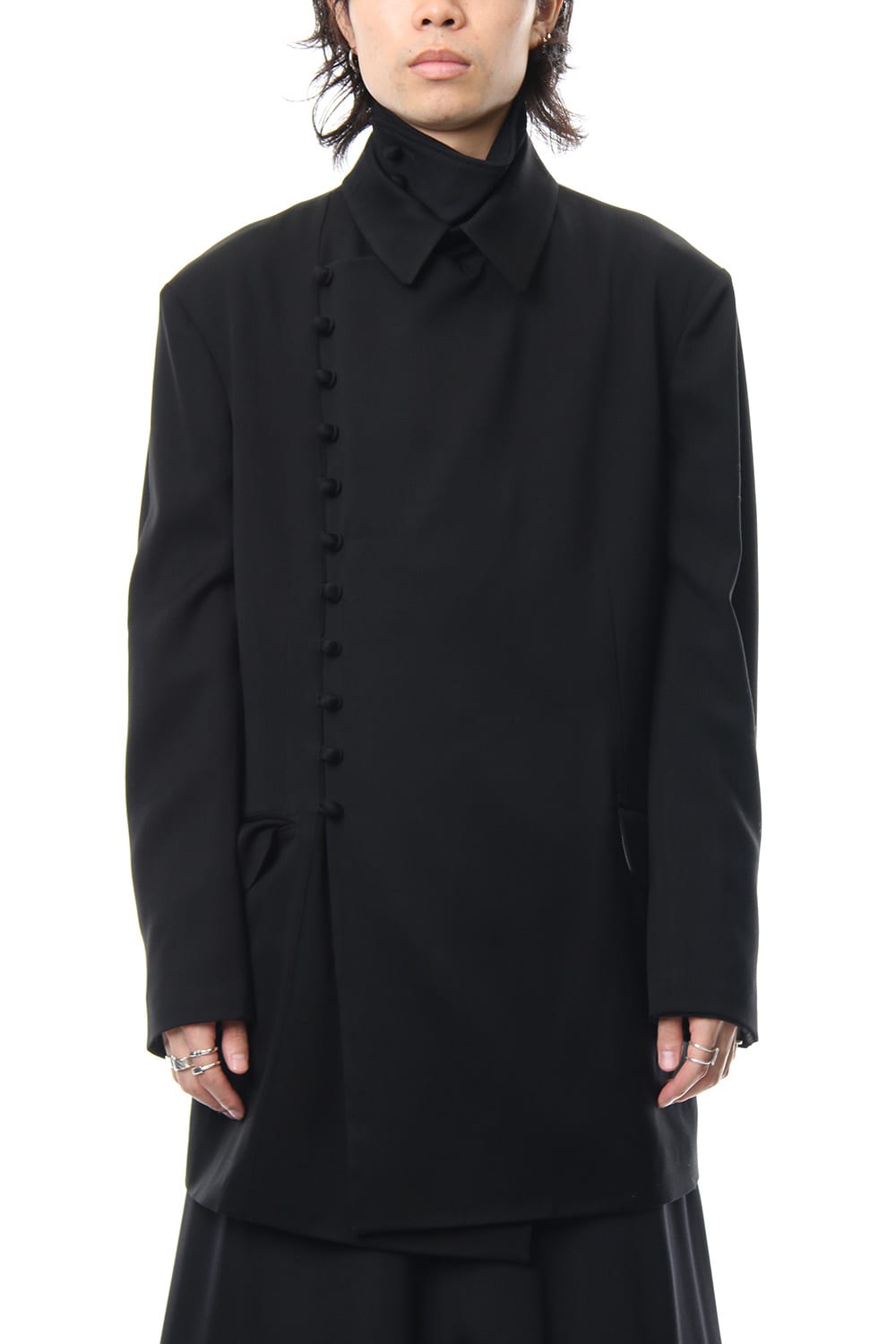 Monk button double jacket