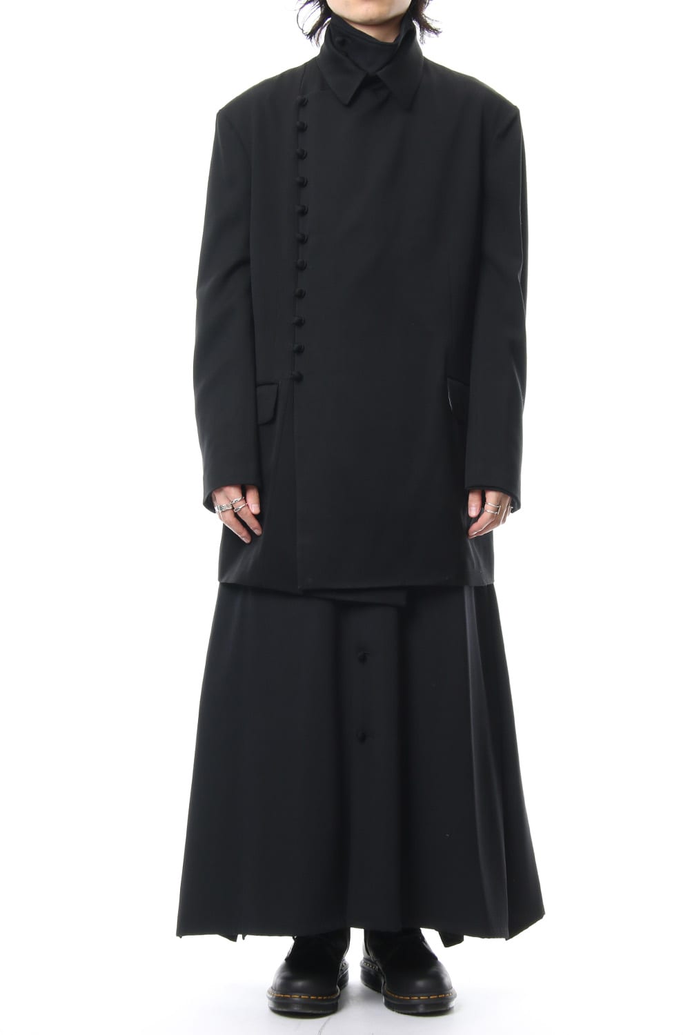 Monk button double jacket