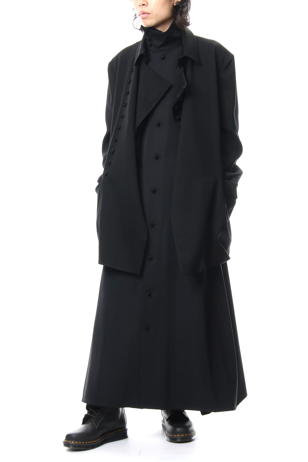 Monk button double jacket