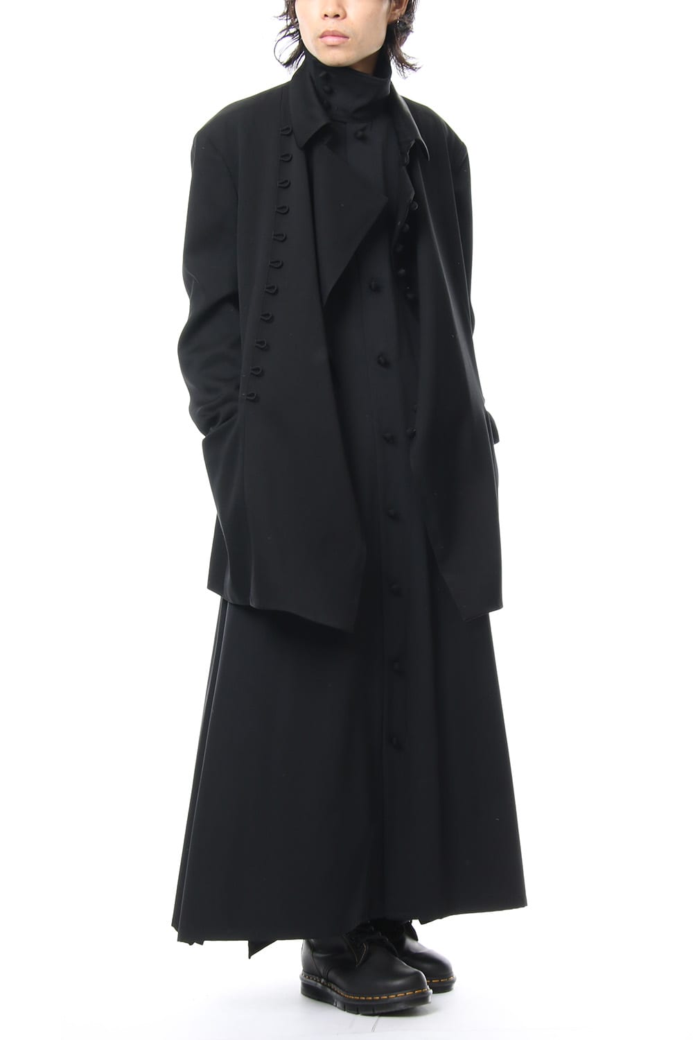 Monk button double jacket