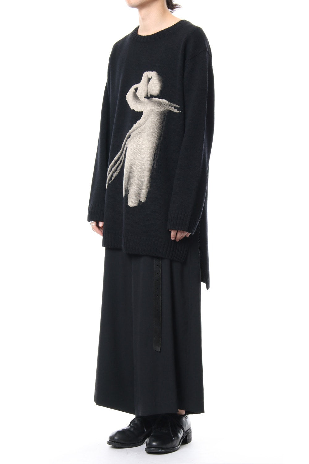 Girl Pattern Intersia Pullover Knit