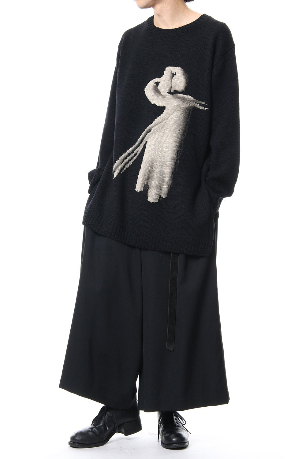 Girl Pattern Intersia Pullover Knit