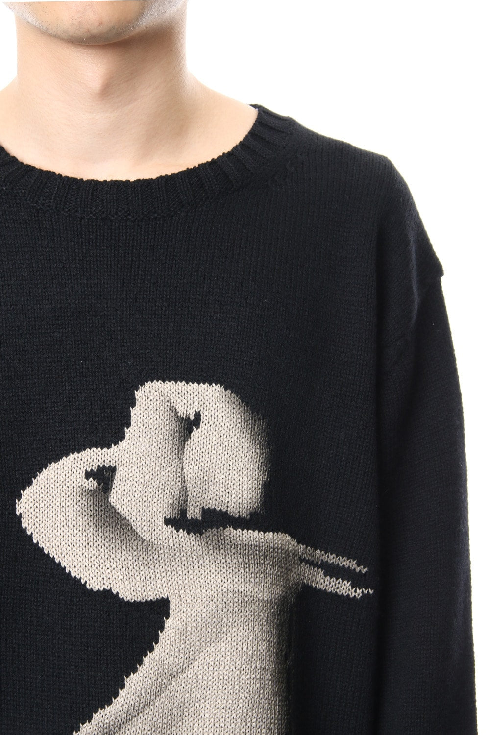 Girl Pattern Intersia Pullover Knit