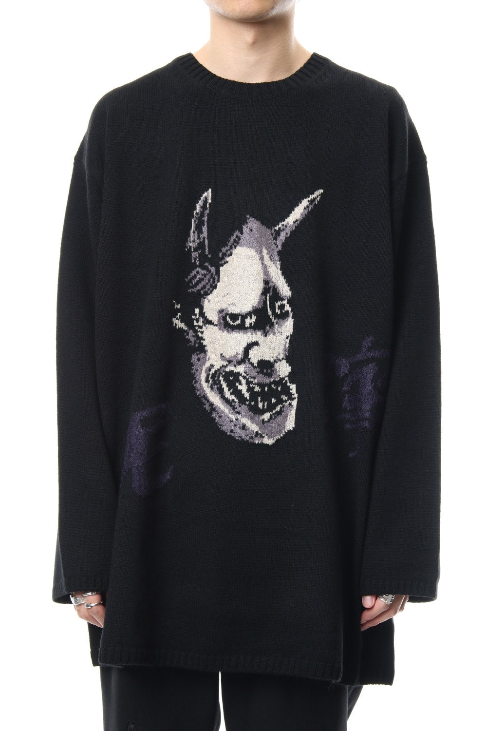 Hannya Tengu Pullover Intersia Knit
