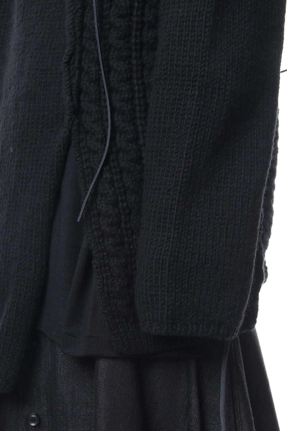 Leather Lace Seam Grafting Knit