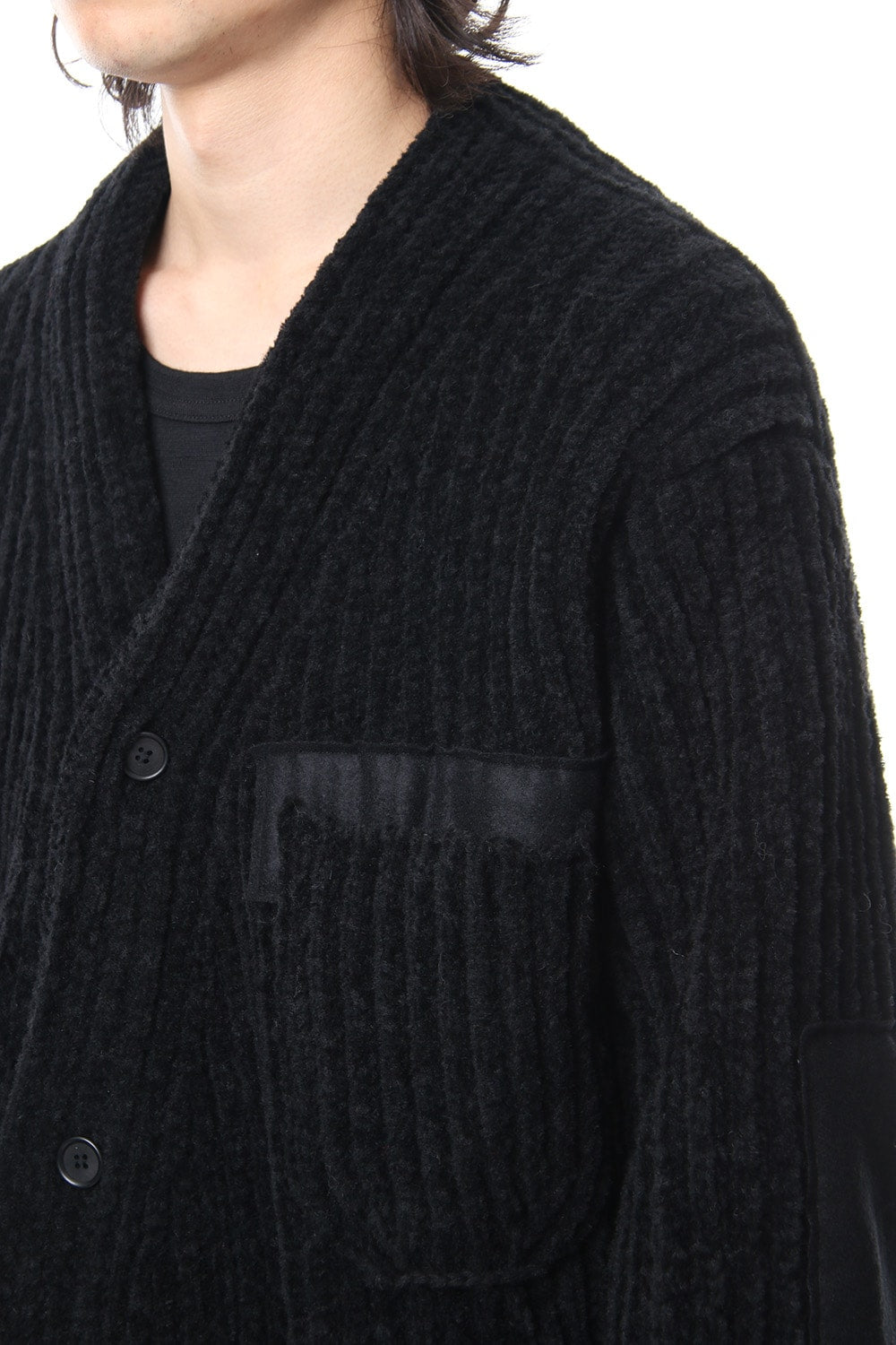 Chenille knit V Cardigan