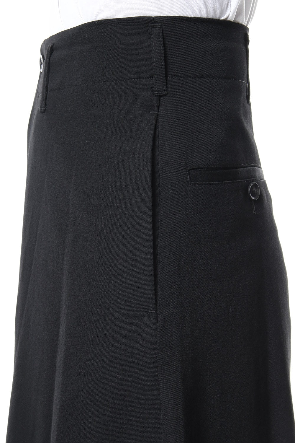 Flare Pants Wrinkled Gabrdine