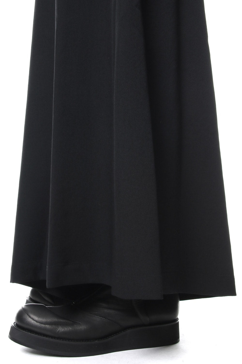 Flare Pants Wrinkled Gabrdine