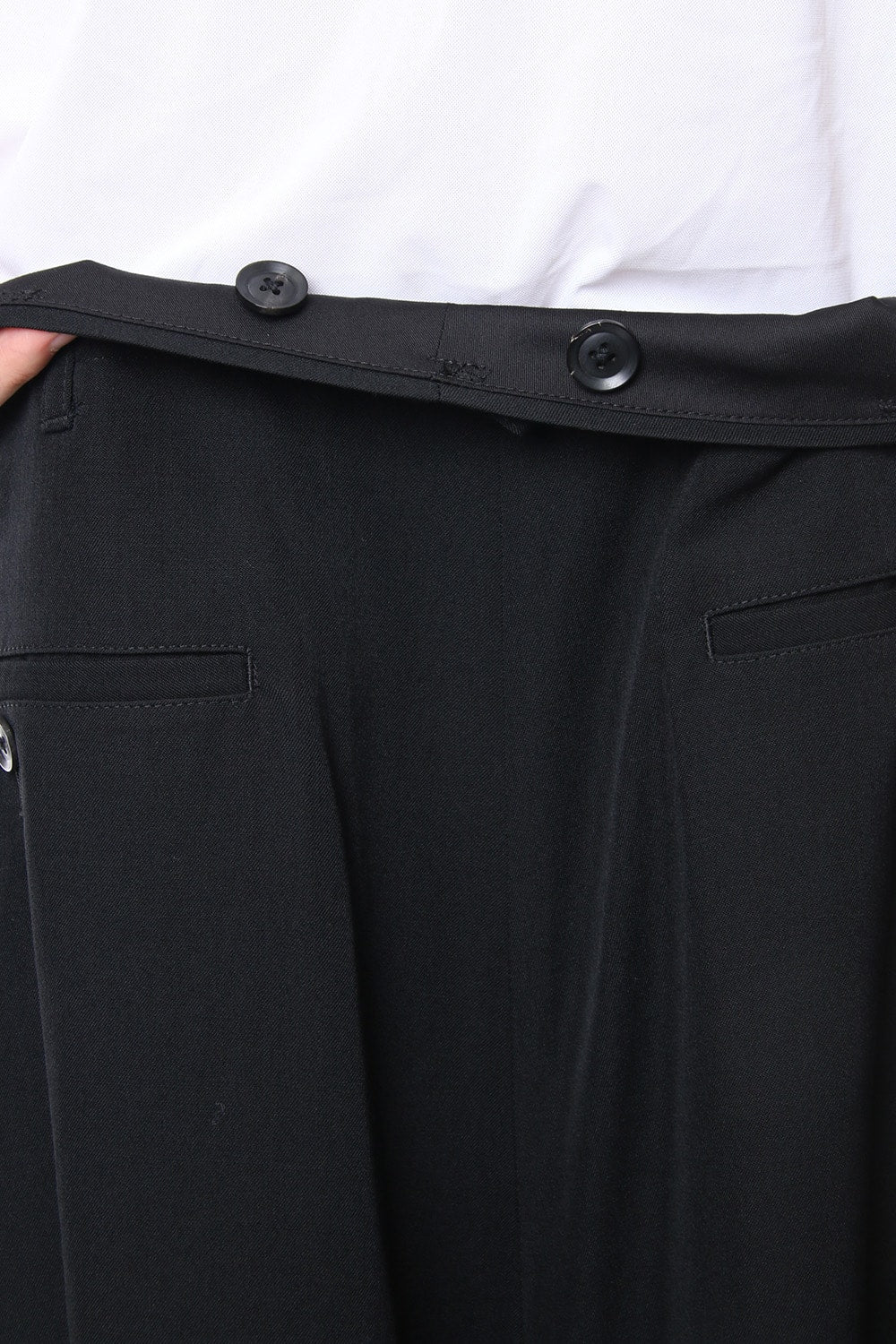 Flare Pants Wrinkled Gabrdine