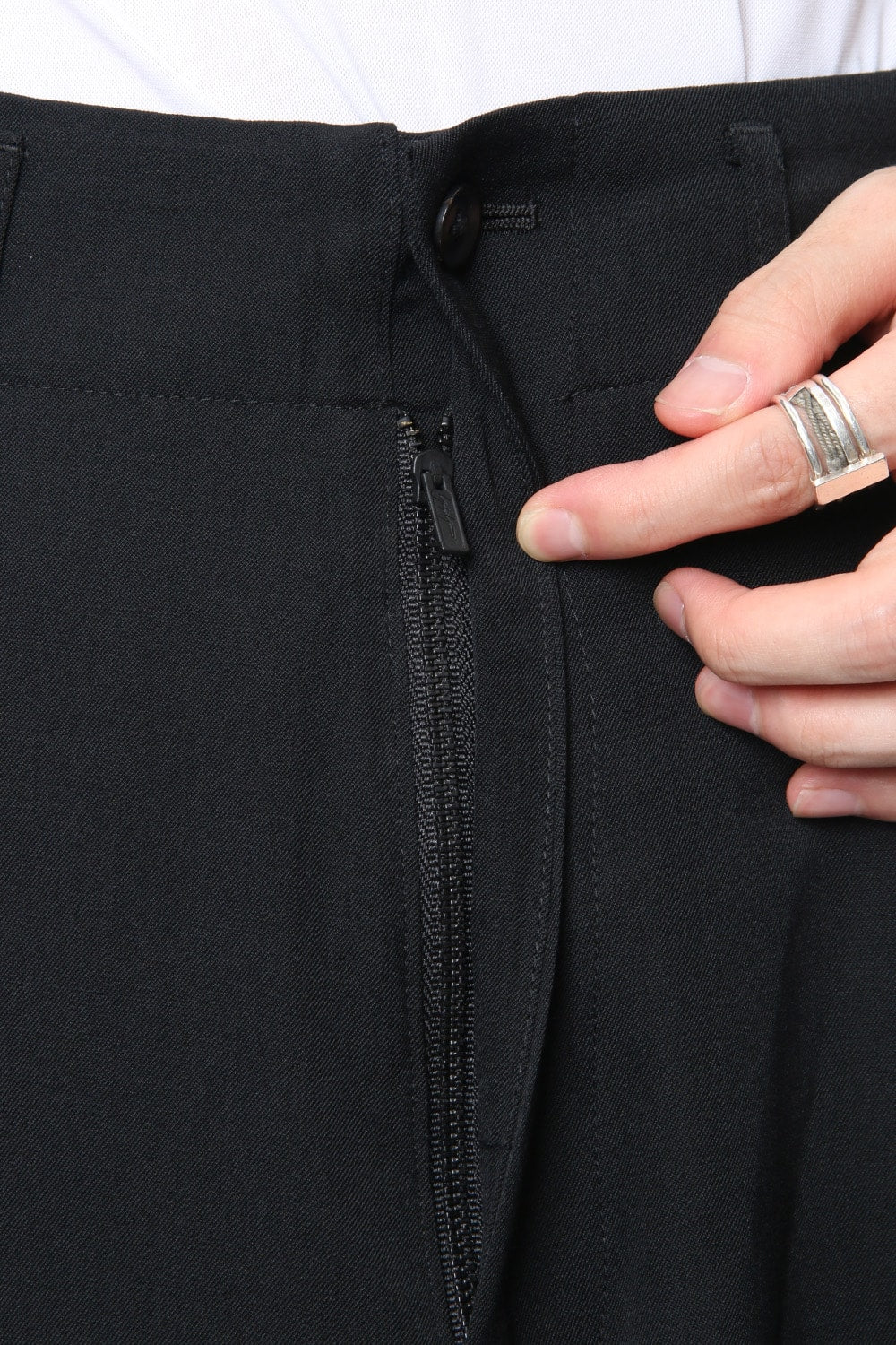 Flare Pants Wrinkled Gabrdine