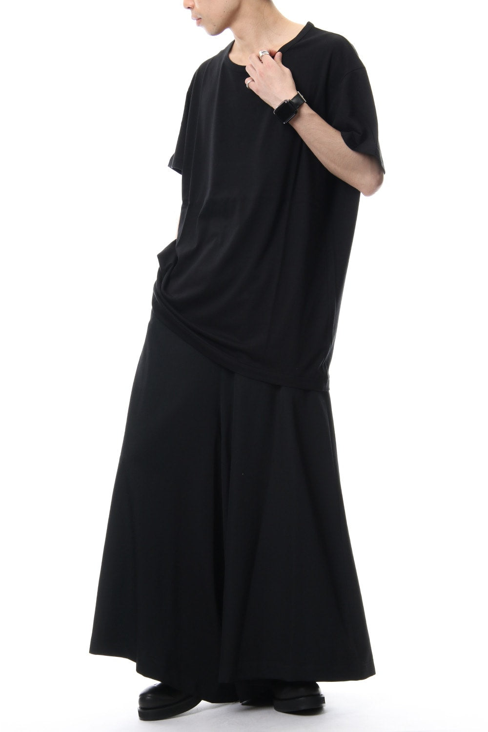 Flare Pants Wrinkled Gabrdine