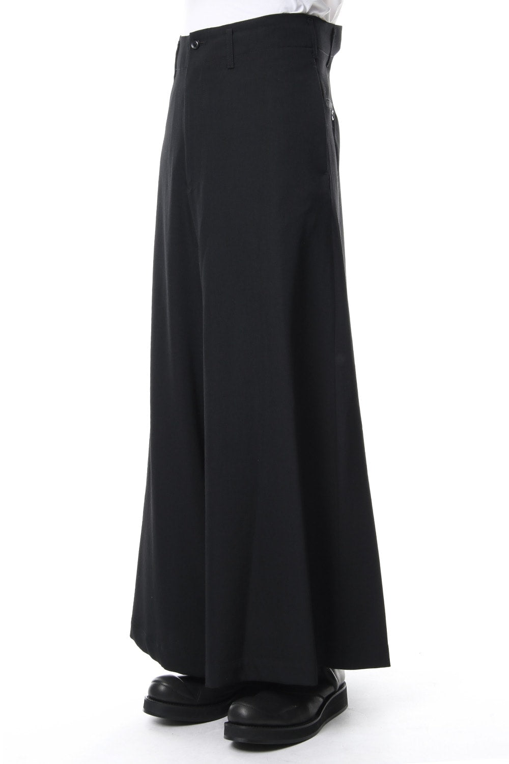 Flare Pants Wrinkled Gabrdine