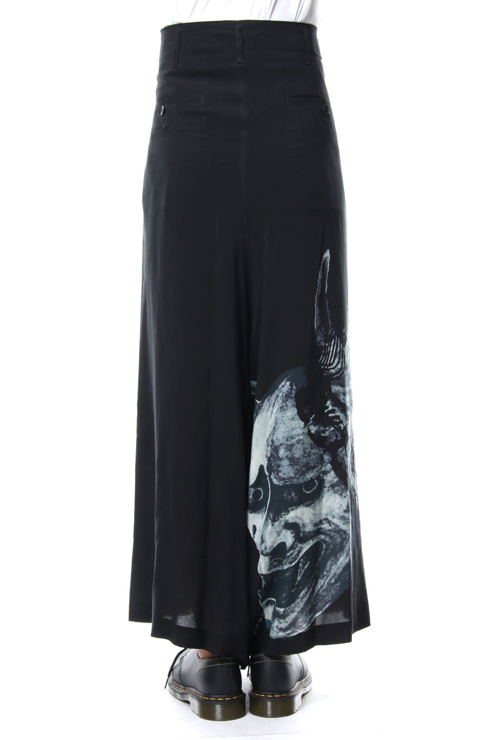 Discharge Printing Hannya Flare Pants