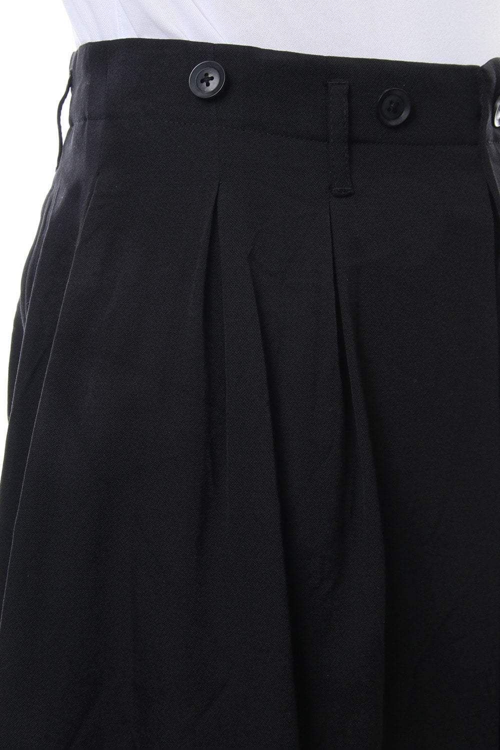 Front Pleated Uneven Dyeing Wrinkled Gabardine