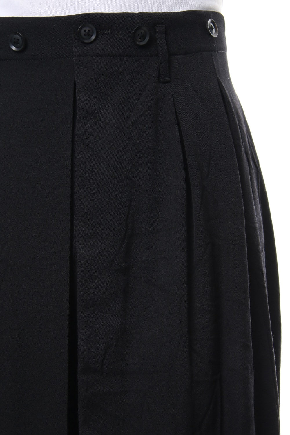 Front Pleated Uneven Dyeing Wrinkled Gabardine