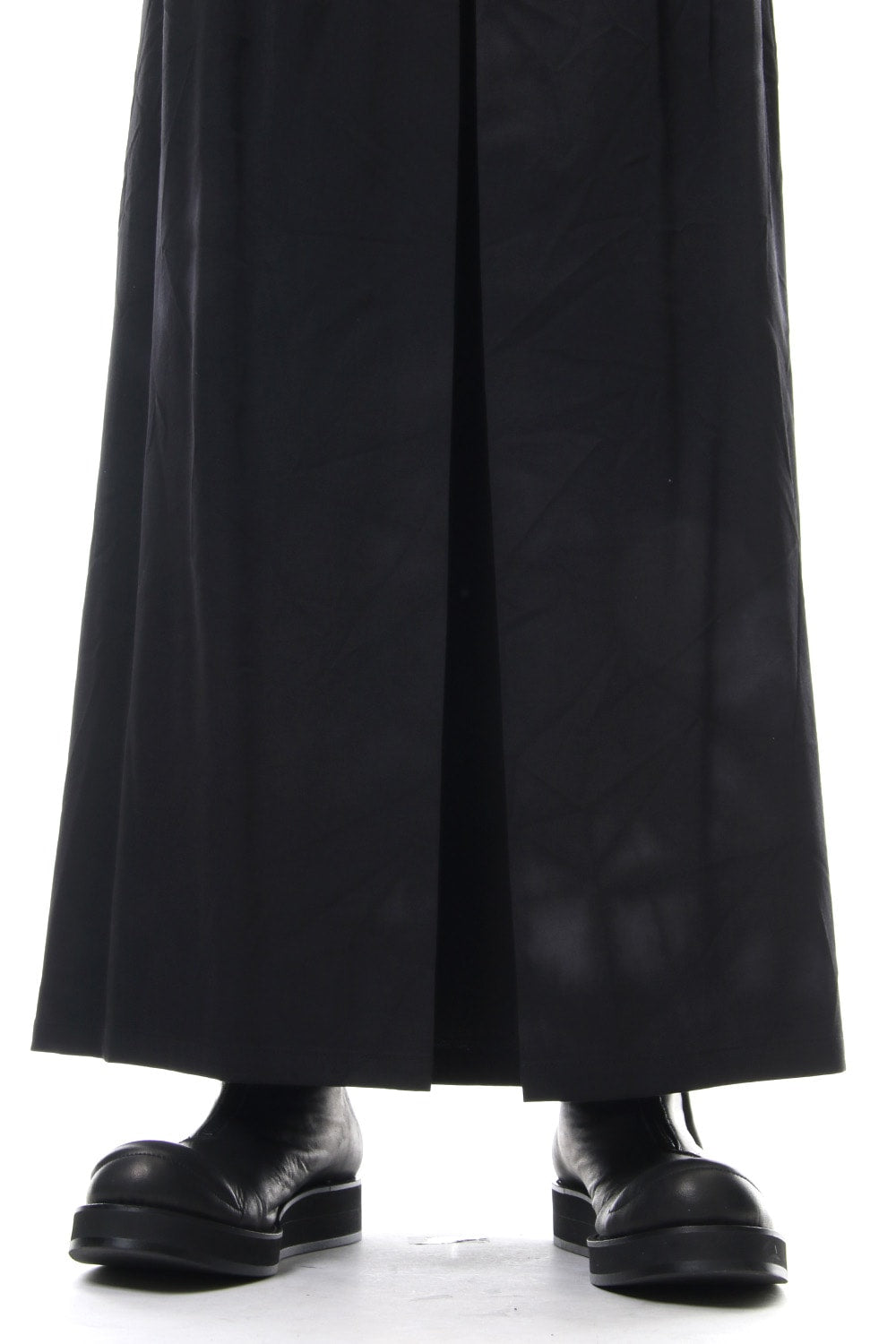 Front Pleated Uneven Dyeing Wrinkled Gabardine