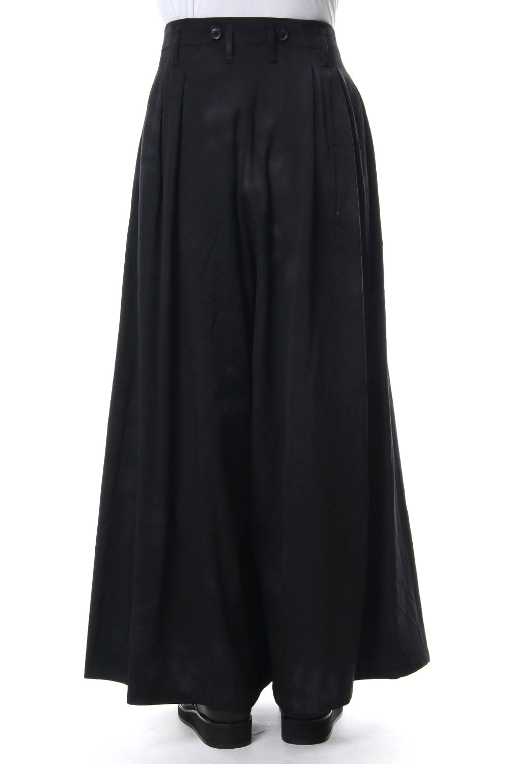 Front Pleated Uneven Dyeing Wrinkled Gabardine