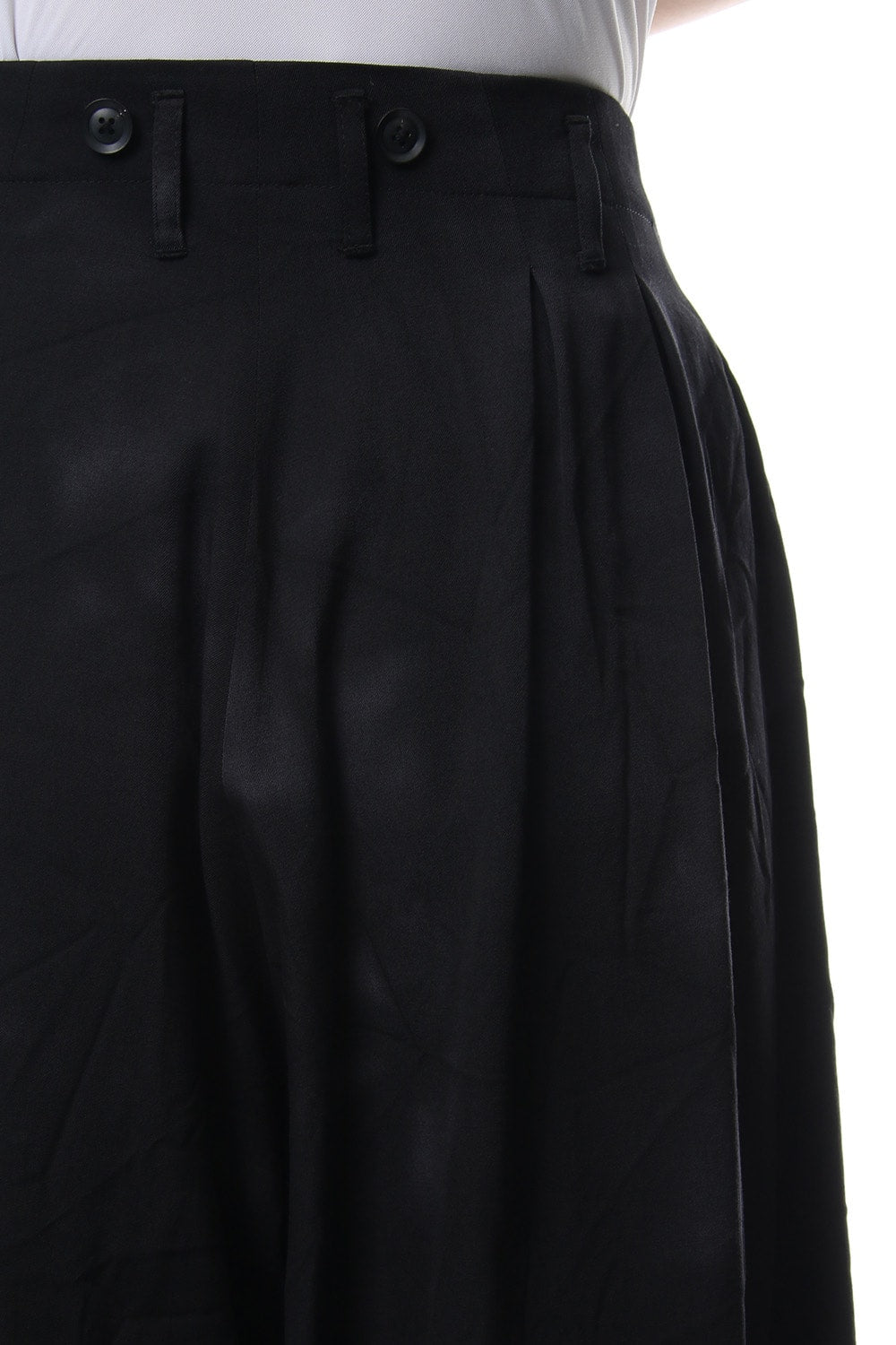 Front Pleated Uneven Dyeing Wrinkled Gabardine