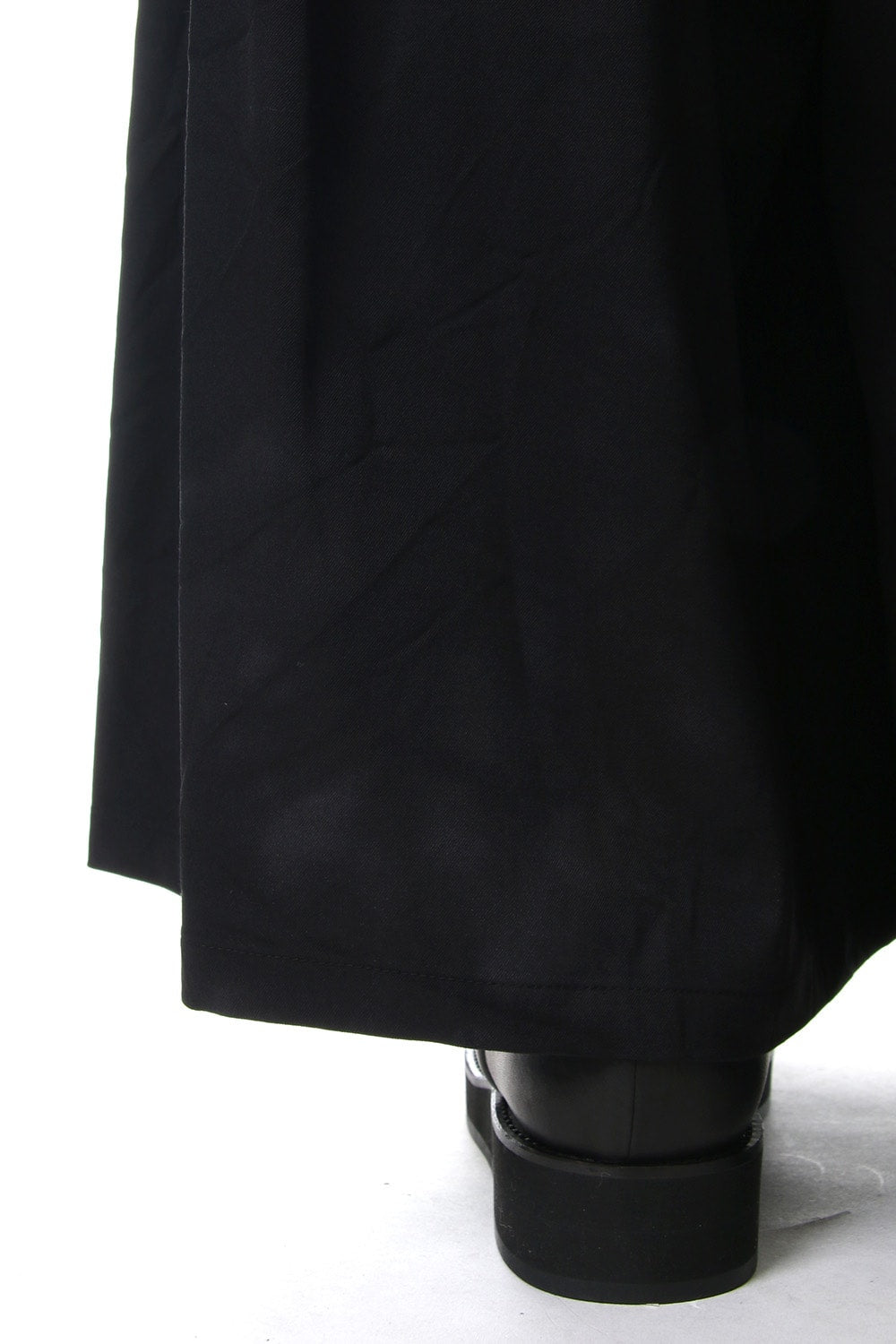 Front Pleated Uneven Dyeing Wrinkled Gabardine
