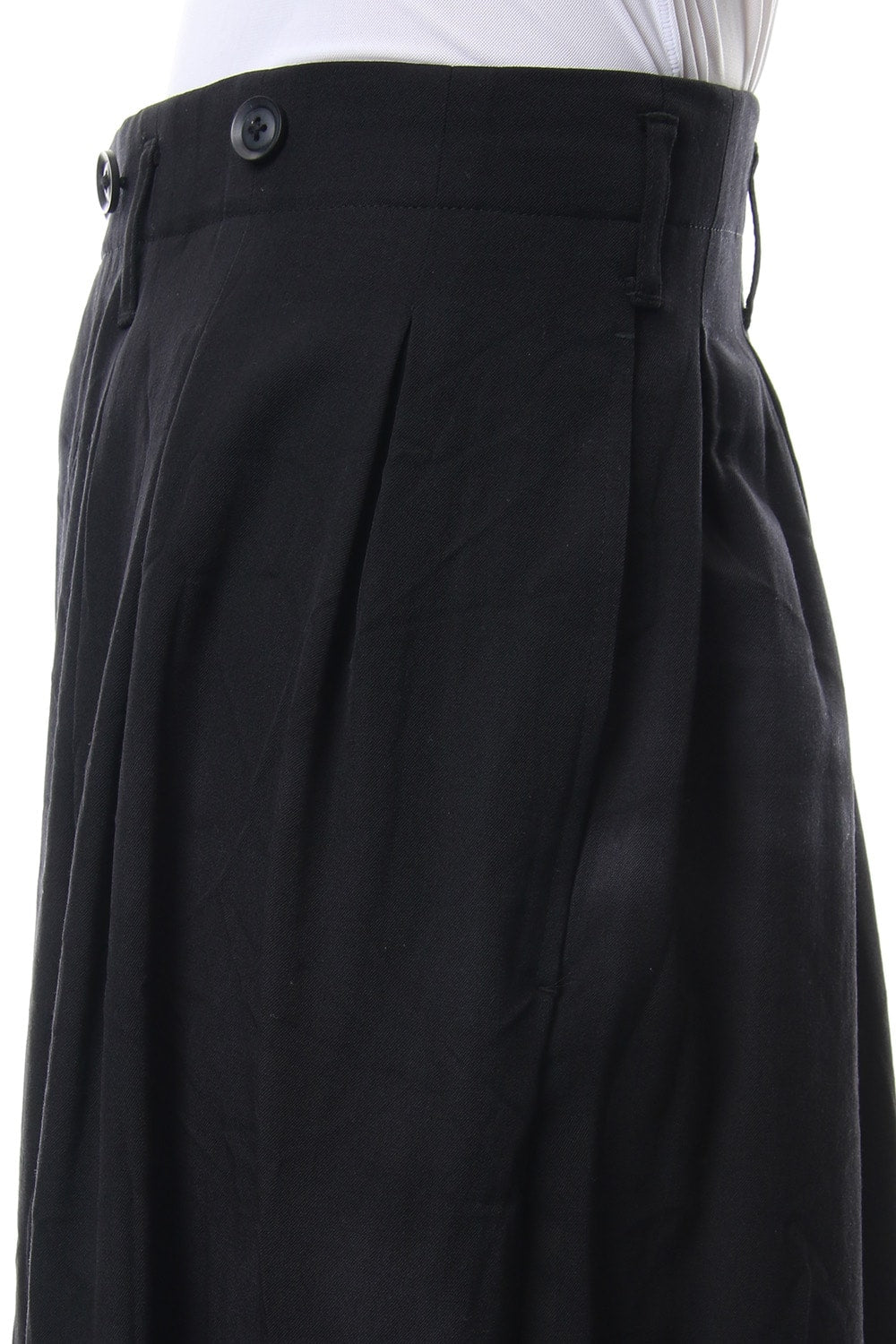 Front Pleated Uneven Dyeing Wrinkled Gabardine