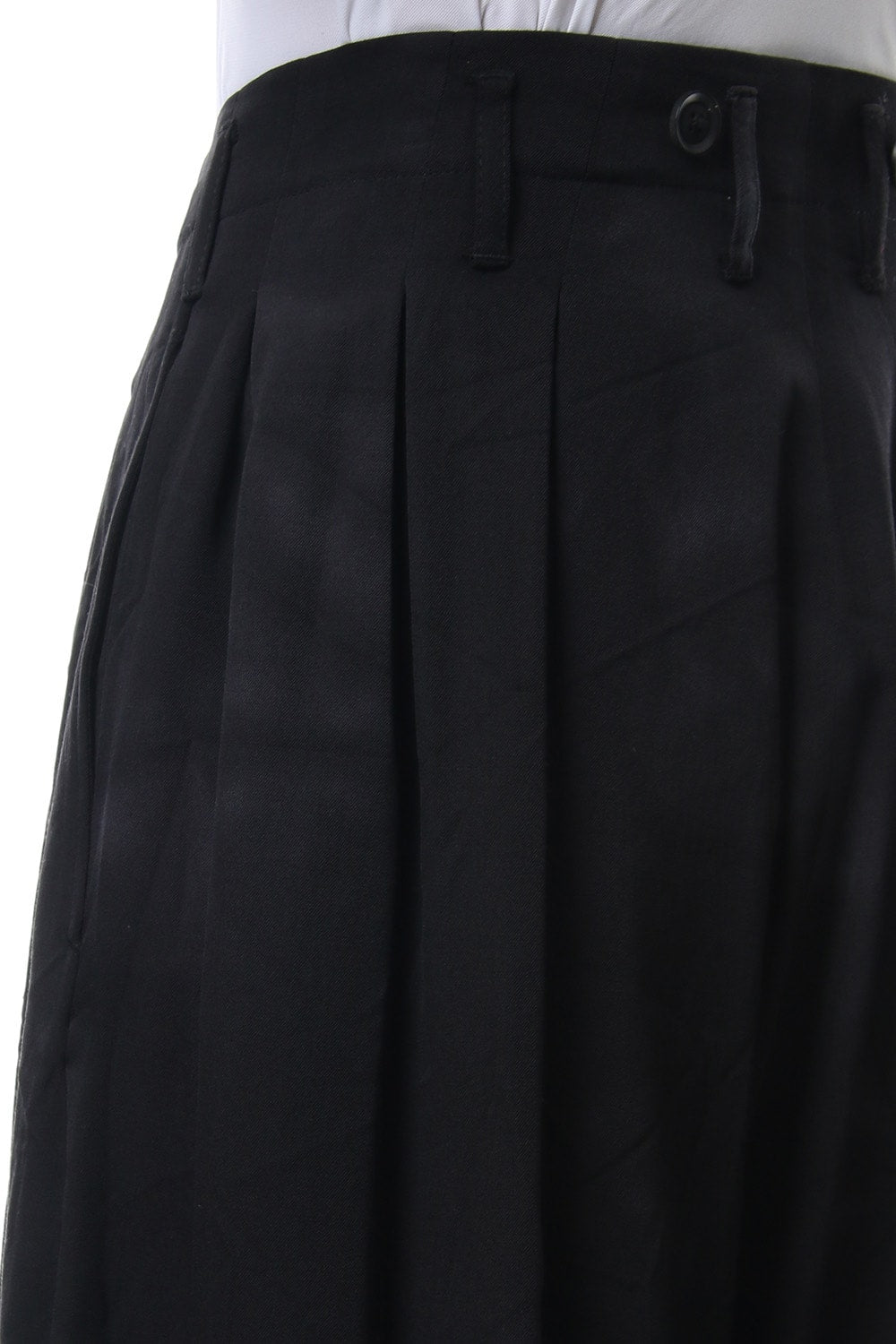 Front Pleated Uneven Dyeing Wrinkled Gabardine