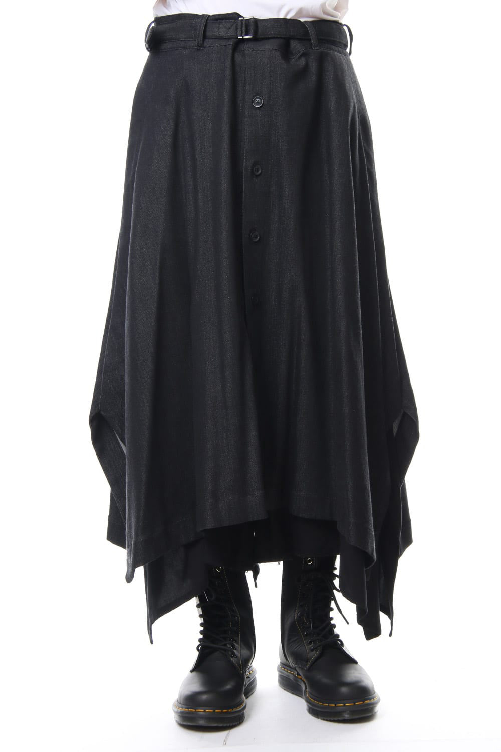 Rayon cotton Denim Waist Belt Skirt