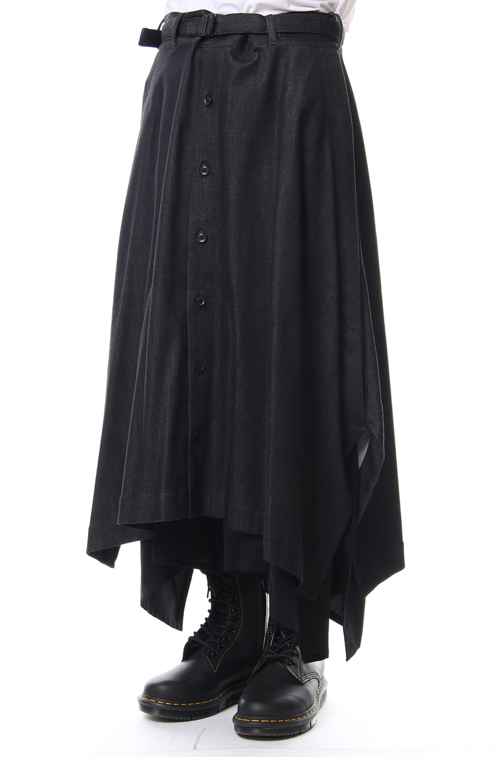 Rayon cotton Denim Waist Belt Skirt