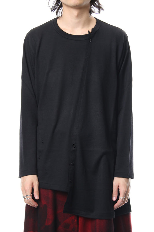 Diagonal switch long sleeve 2/48 washable wool