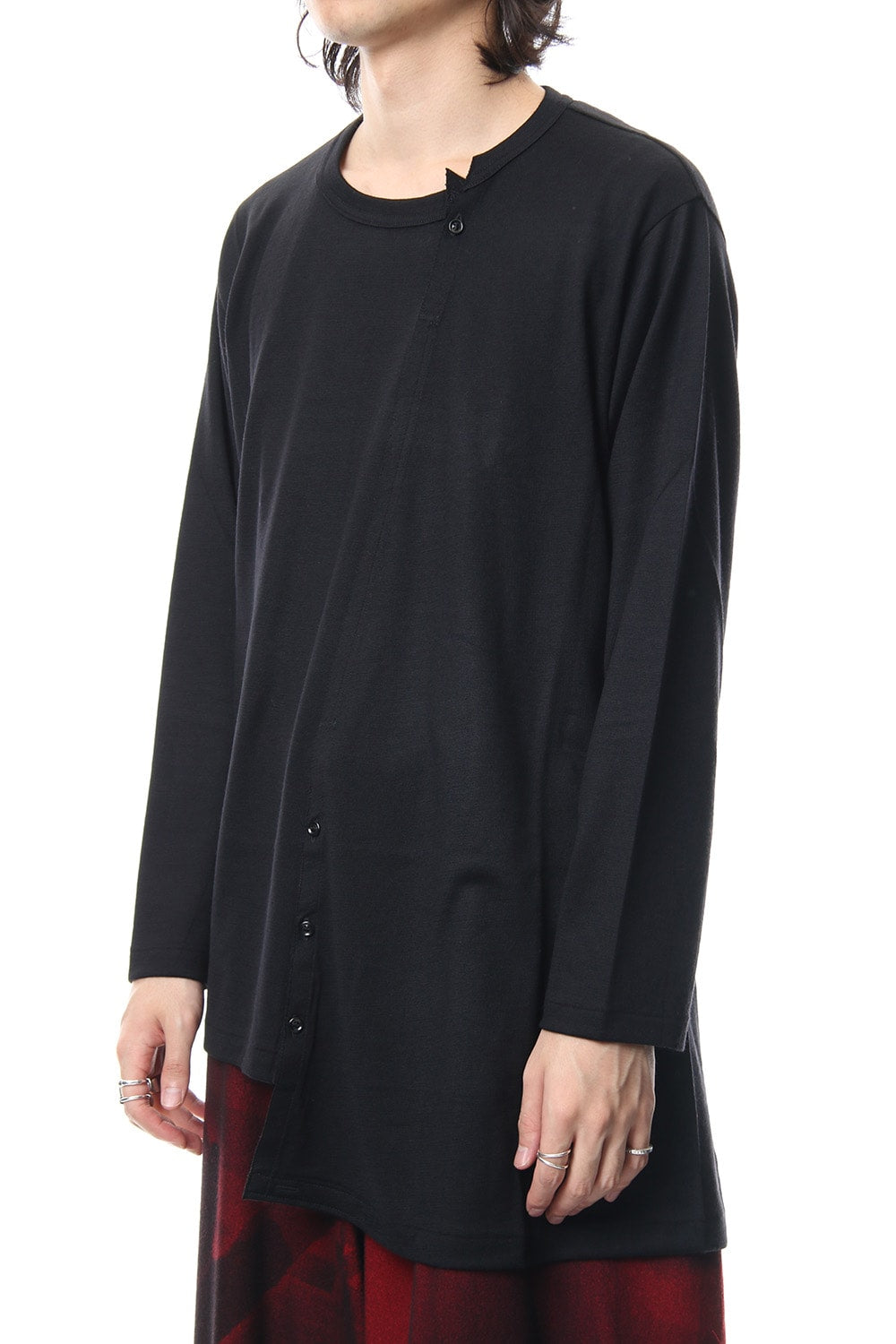 Diagonal switch long sleeve 2/48 washable wool