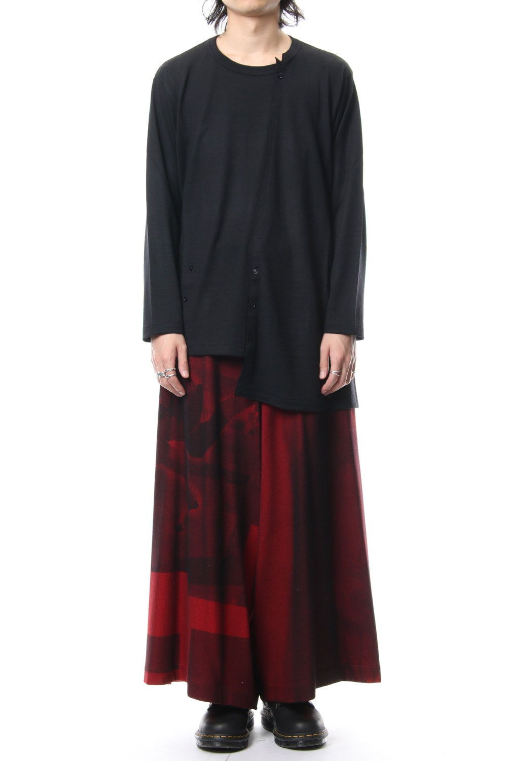 Diagonal switch long sleeve 2/48 washable wool