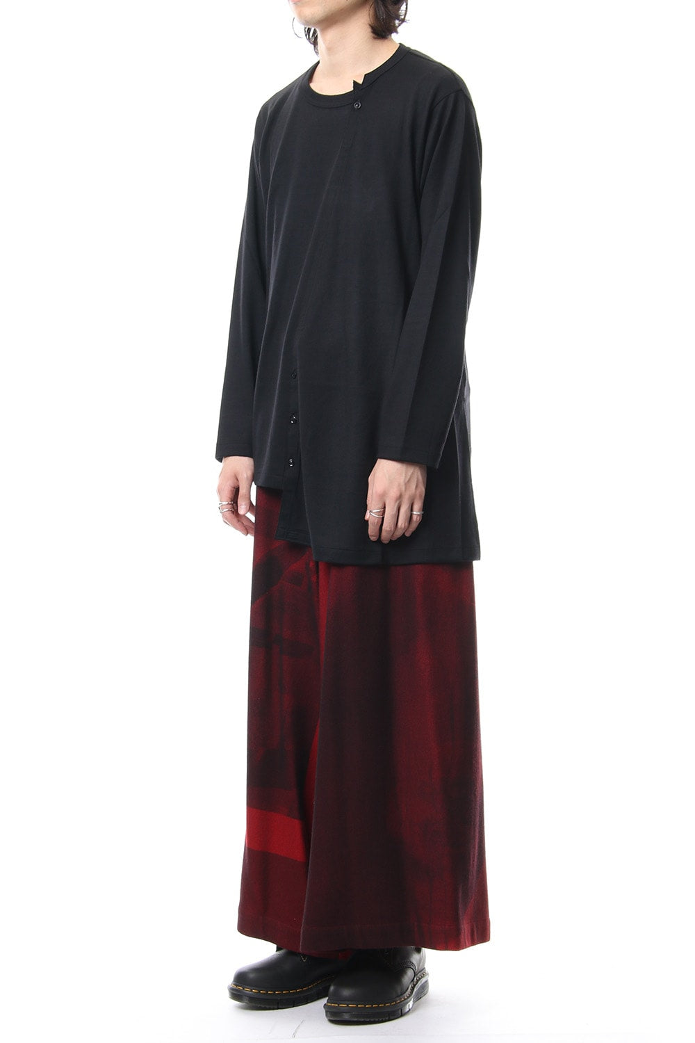 Diagonal switch long sleeve 2/48 washable wool