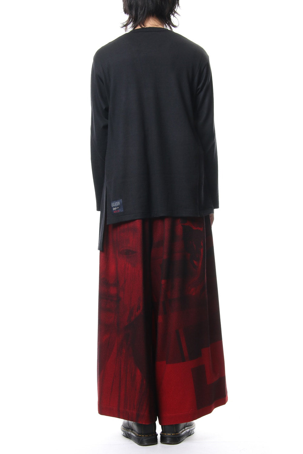 Diagonal switch long sleeve 2/48 washable wool