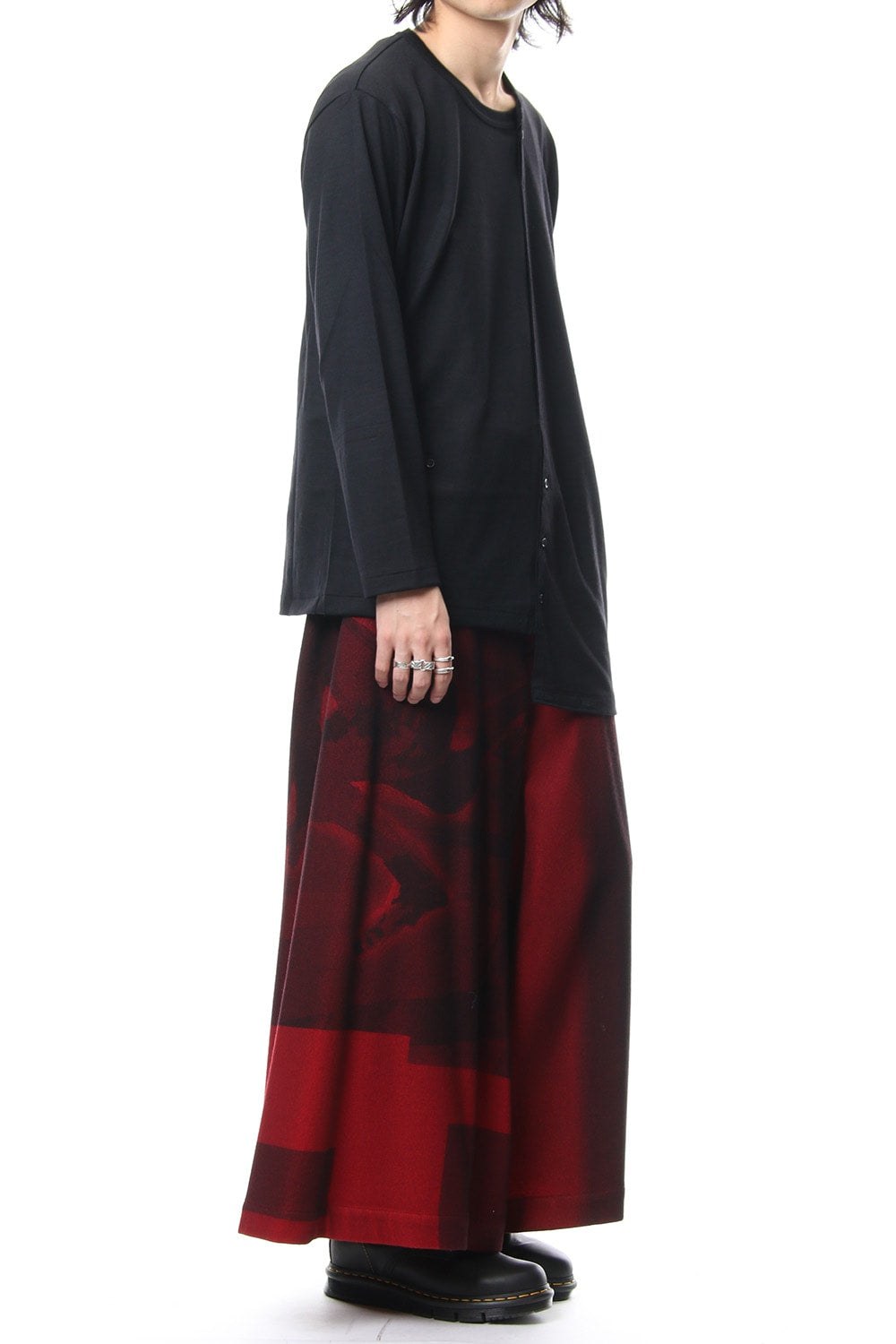 Diagonal switch long sleeve 2/48 washable wool