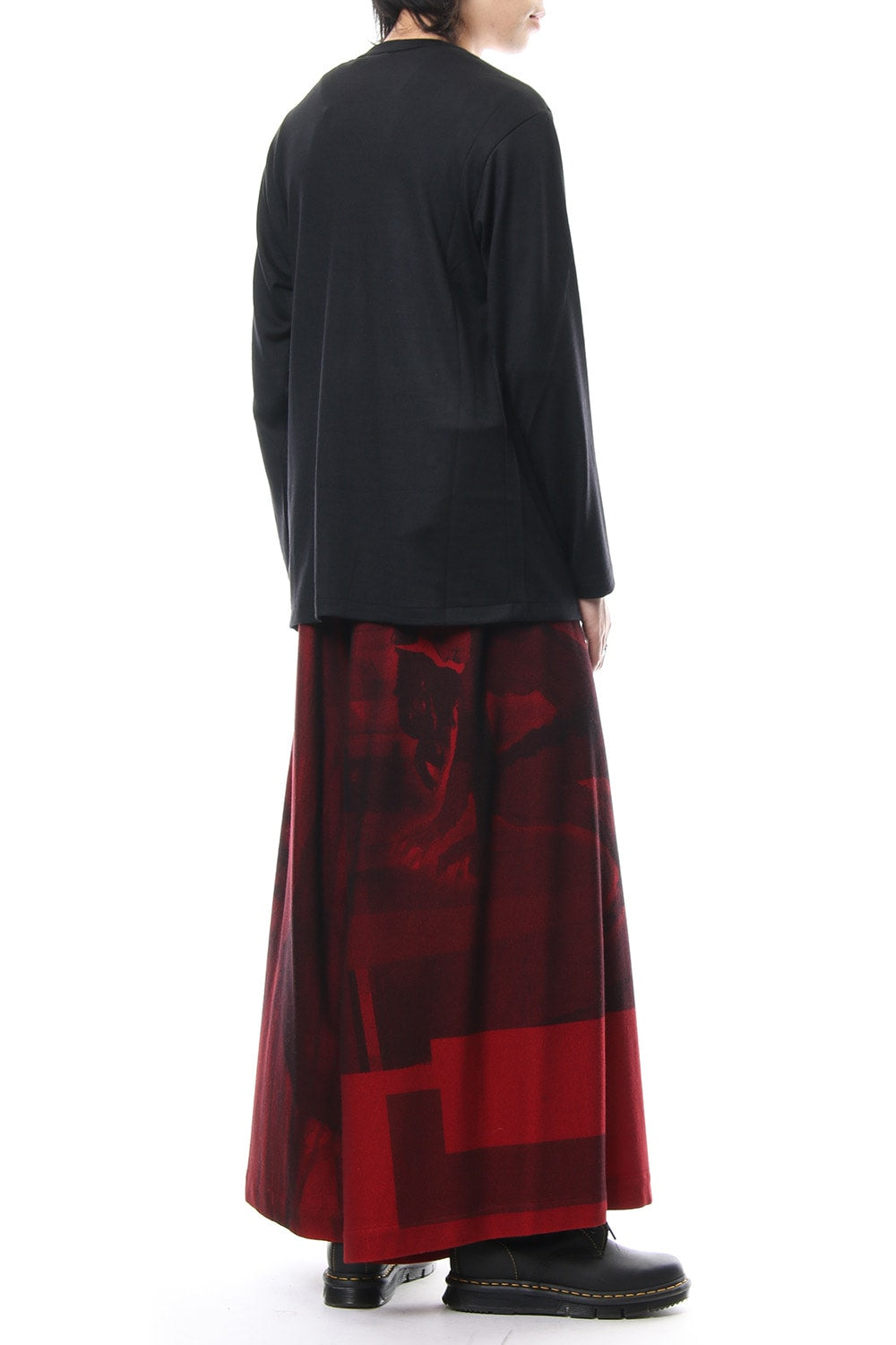 Diagonal switch long sleeve 2/48 washable wool