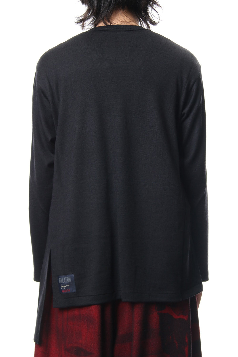 Diagonal switch long sleeve 2/48 washable wool