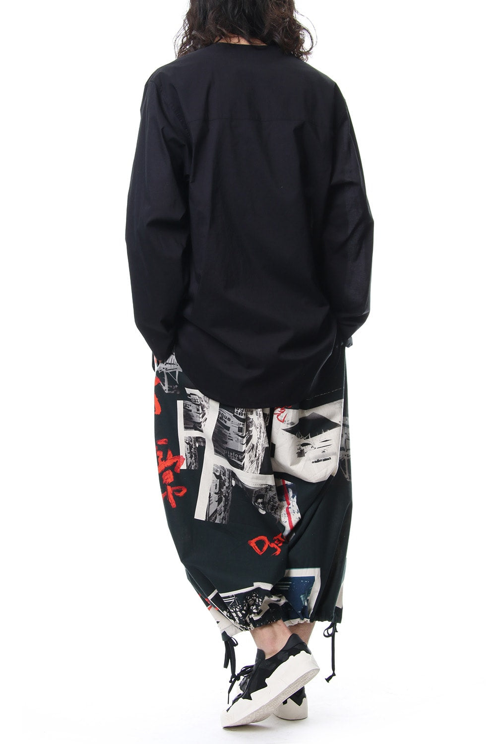 No Collar Long Sleeve Shirt