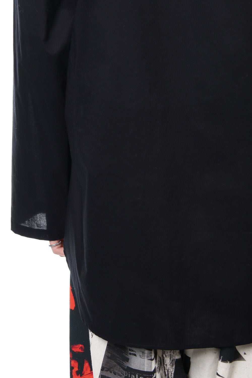 No Collar Long Sleeve Shirt