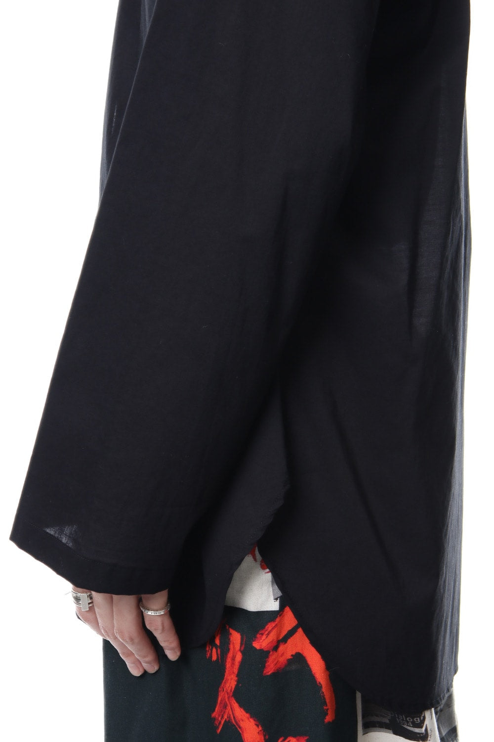 No Collar Long Sleeve Shirt