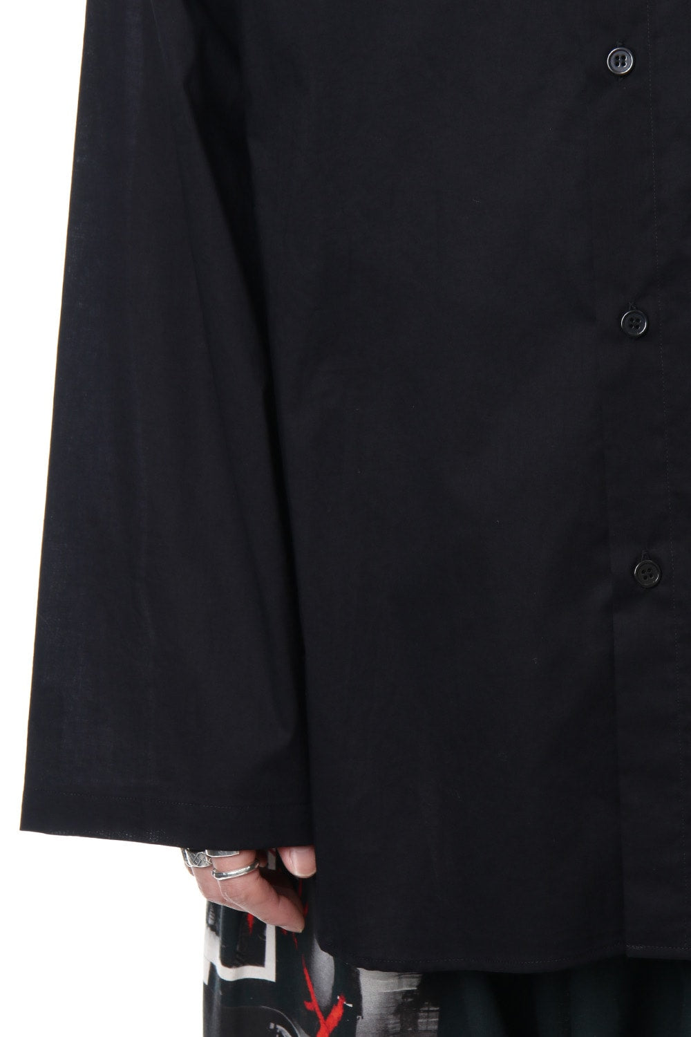 No Collar Long Sleeve Shirt