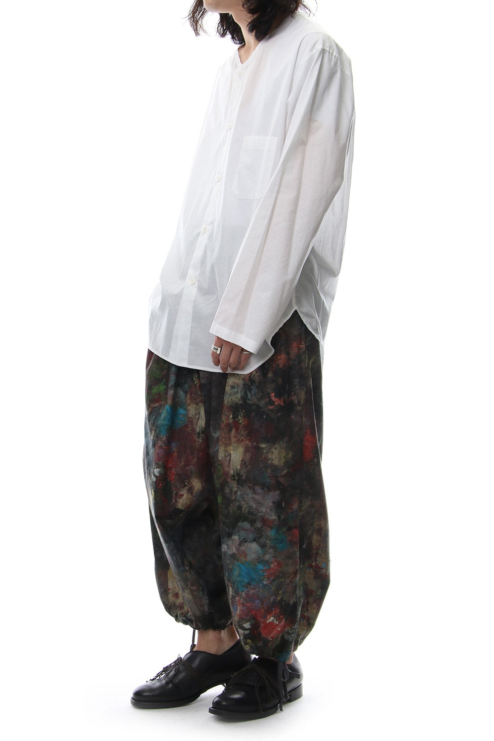 No Collar Long Sleeve Shirt