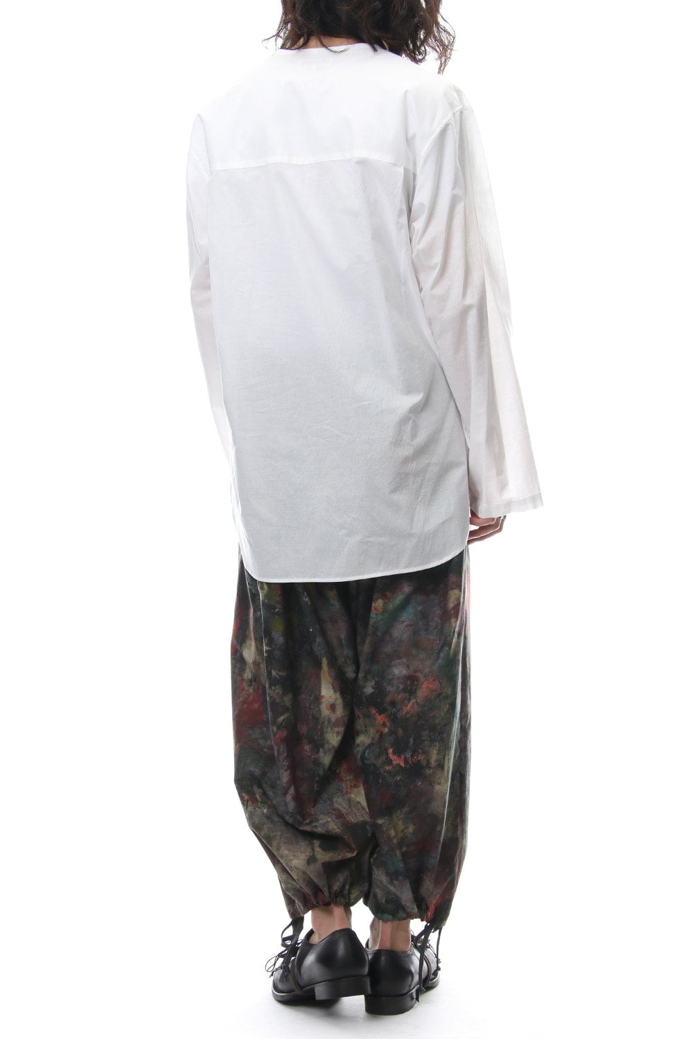 No Collar Long Sleeve Shirt